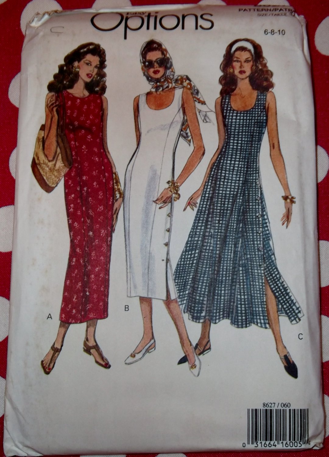 OOP Easy Vogue 8627 Misses', Misses Petite Fitted Dress Pattern, Size 6 8 10, Uncut