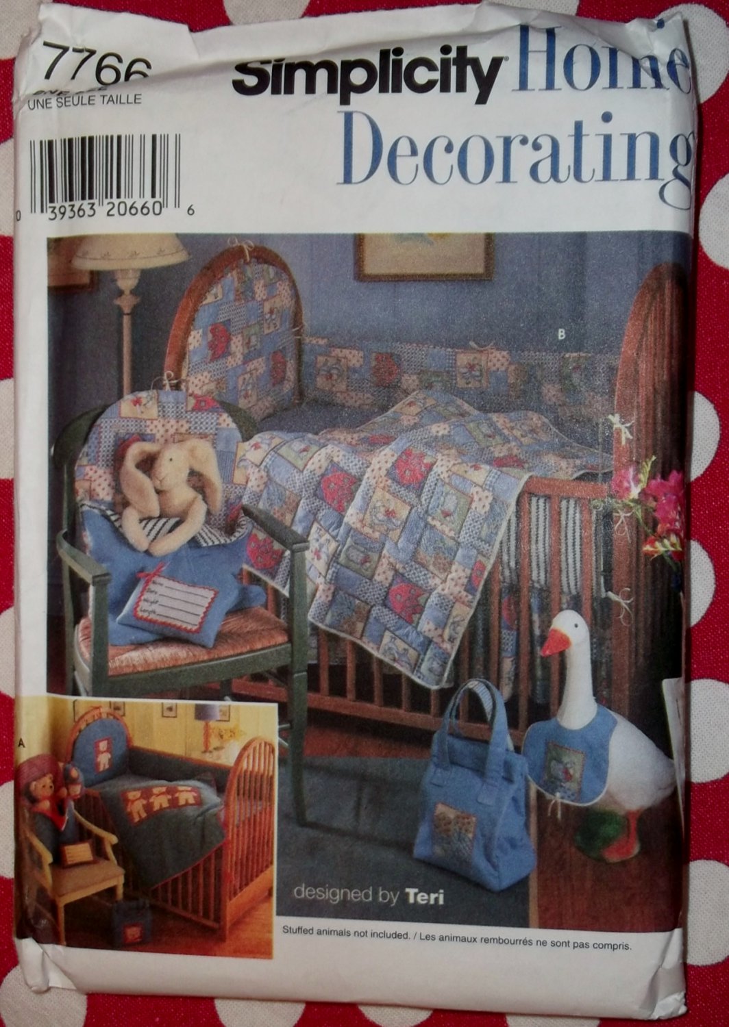 OOP McCalls 7766 Baby Room Essentials Pattern, Uncut