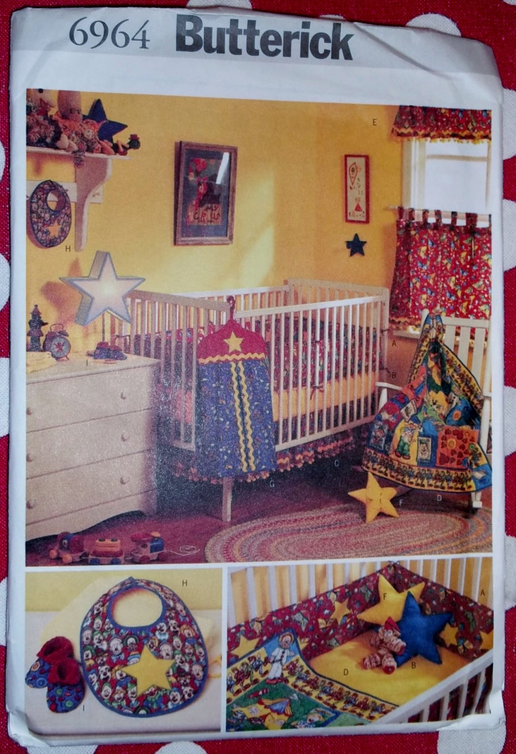 OOP Butterick 6964 Baby Room Accessories Pattern, Uncut