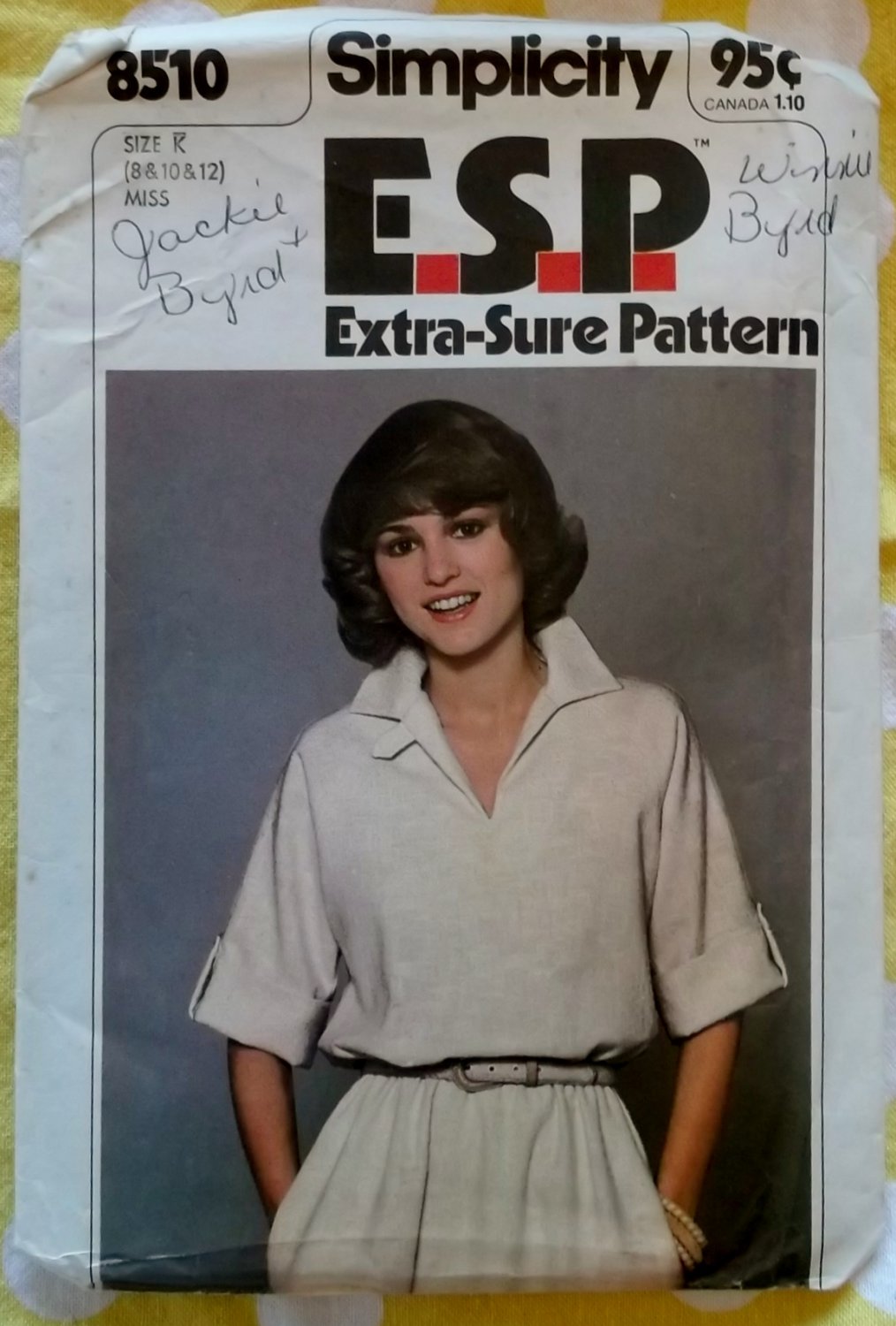 Vintage 70s Simplicity 8510 Pullover Raglan Sleeve Dress Pattern Uncut Size 8-12