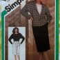 Vintage 80's Simplicity 6522 Sewing Pattern, Misses Suit, Jacket, Skirt, & Top, Sz 8, Uncut