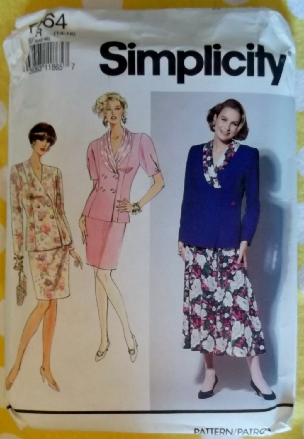 OOP Simplicity 7564 Two Piece Dress Sewing Pattern, Sz 14 16 18, Uncut