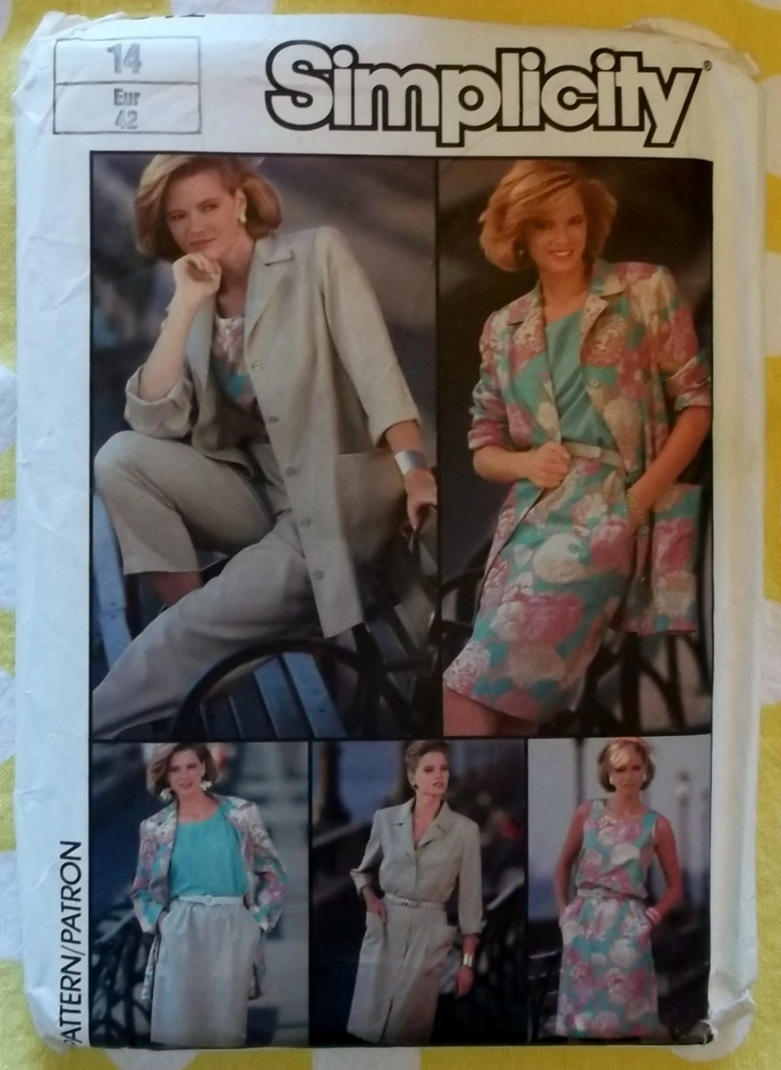 OOP Simplicity 7312 Misses Top Skirt Pants Jacket Dress Pattern, Size 14, Uncut