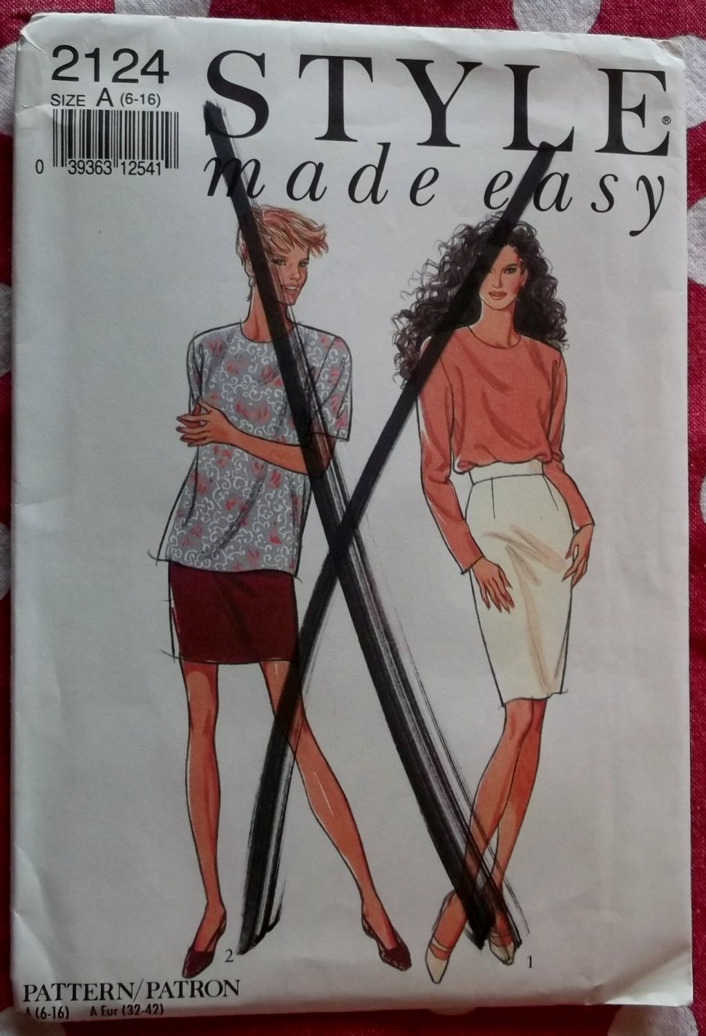 Easy Style 2124 Misses Top Skirt Sewing Pattern, Size 6-16, Uncut