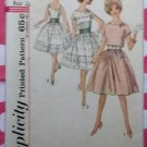 60s Rockabilly Dress, Cummerbund, Jacket Simplicity 4795 Sewing Pattern, Teen 10, Bust 30, Uncut