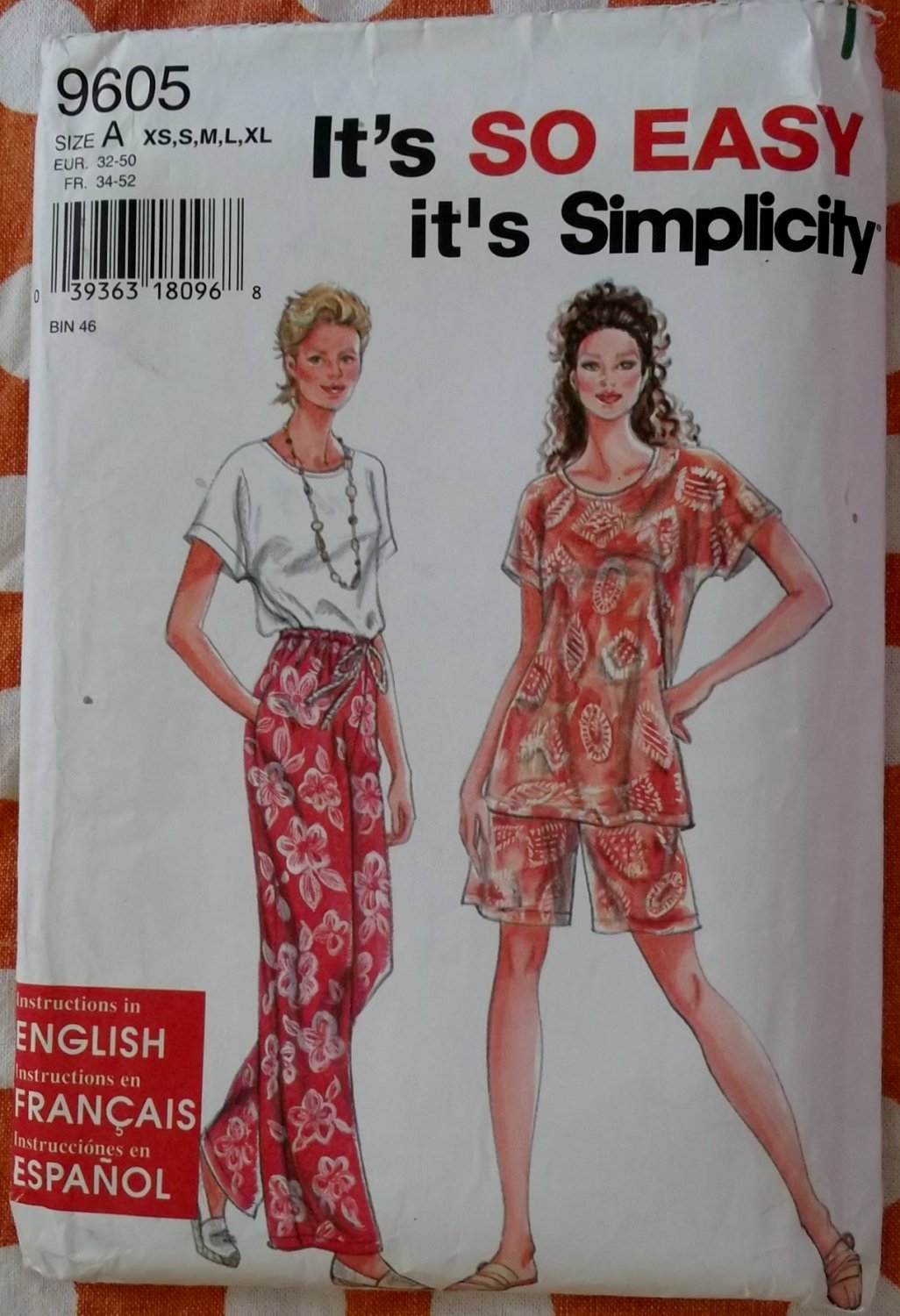 It's So Easy, Misses Pants or Shorts and Top Simplicity 9605 Pattern ...