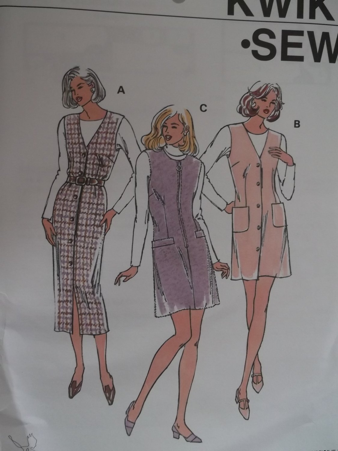 Misses Dresss KWIK Sew pattern 2490,  XS, S, M, L, XL, Unopened