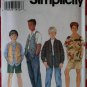 Simplicity 7224 Pattern, Boys Shirt Vest Pants Shorts, Sz 7 8 10, UNCUT