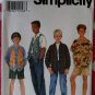Simplicity 7224 Pattern, Boys Shirt Vest Pants Shorts, Sz 12 14, UNCUT