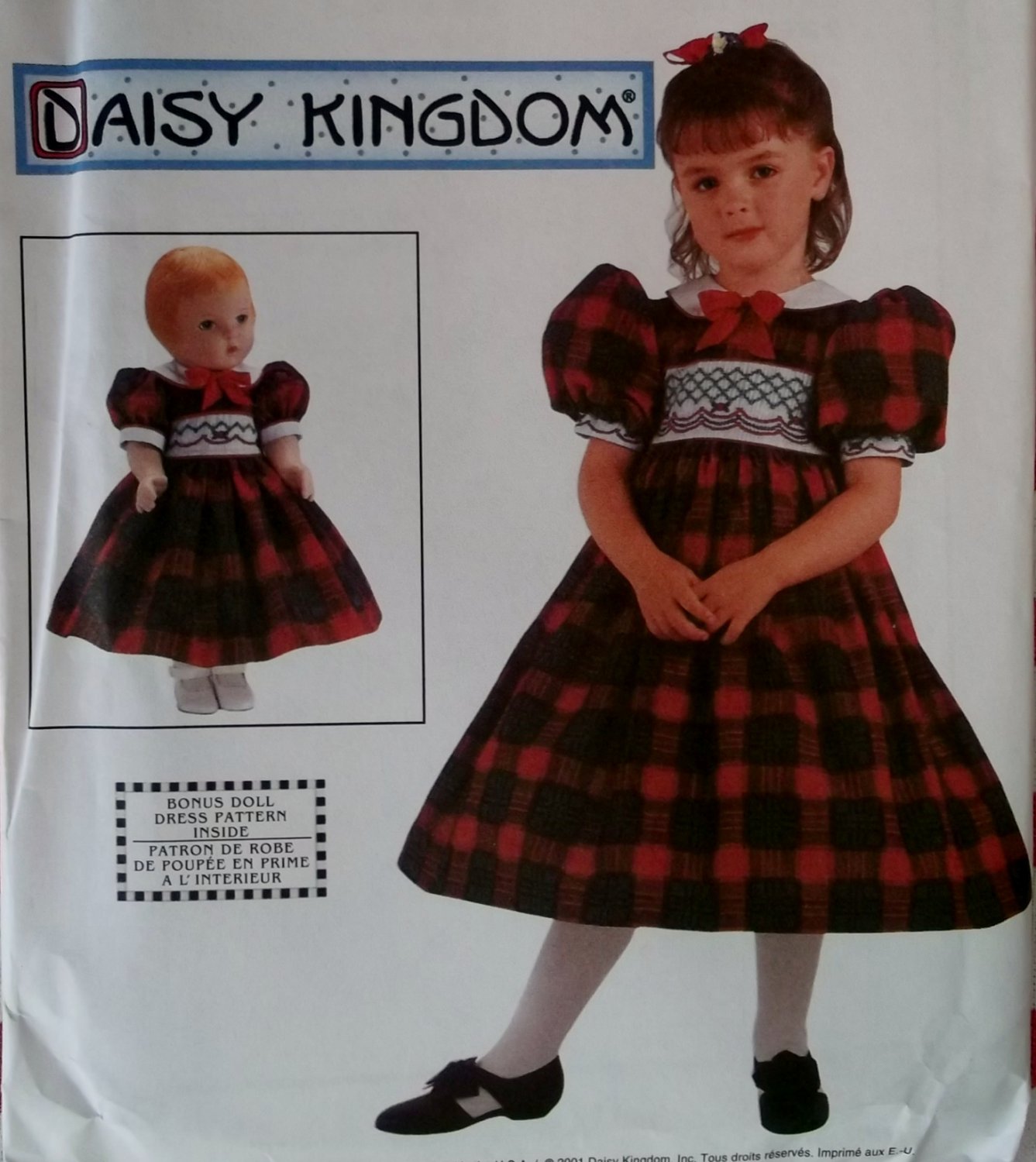 Simplicity 9917 Daisy Kingdom Girl and Doll smocked Dress Pattern, Size 3 4 5 6, Uncut