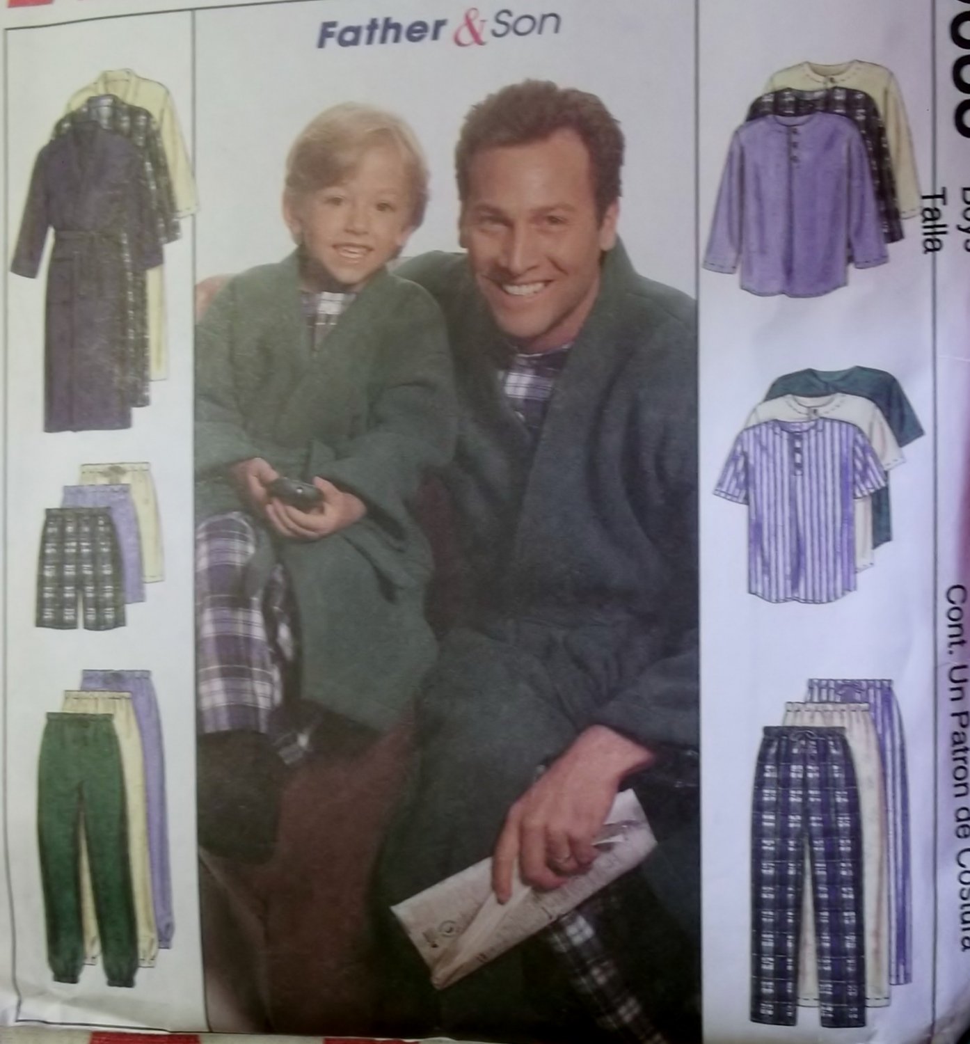 Easy Boyâ��s Robe with Belt, top, Pull on Pants or Shorts Pattern McCalls 9638, Sz 3 to 8, Uncut