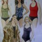 McCalls M5674 Pattern, Women's Swimsuit Tops, Briefs Swinsuit and Cover-up, Sz 26W to 32W, Uncut