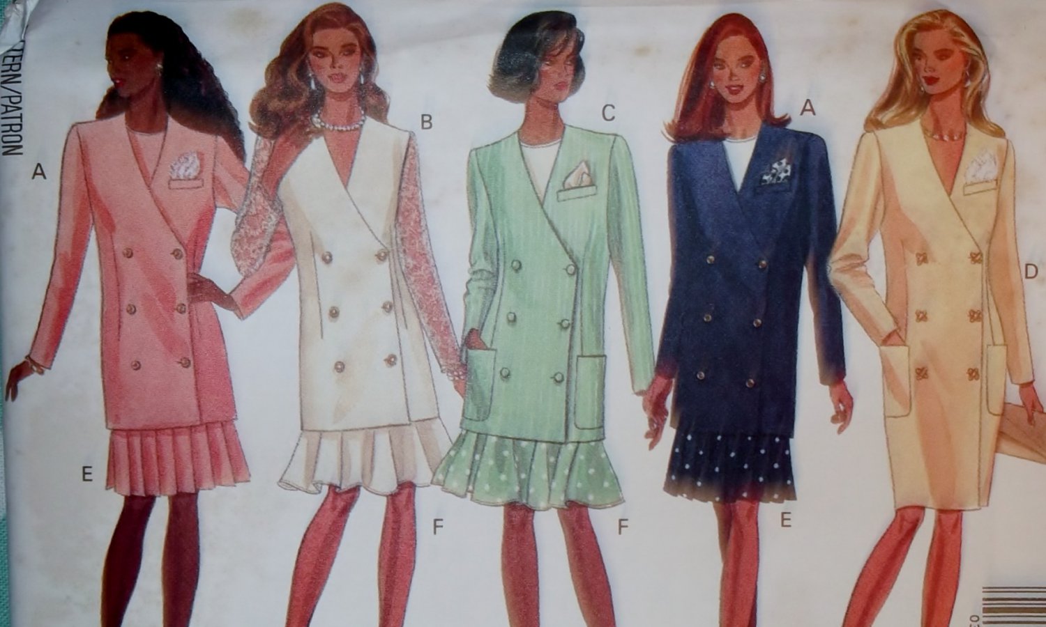 Easy Misses Jacket, Skirt, Blouse & Dress Butterick 6472 Pattern, Size 12 14 16, Uncut
