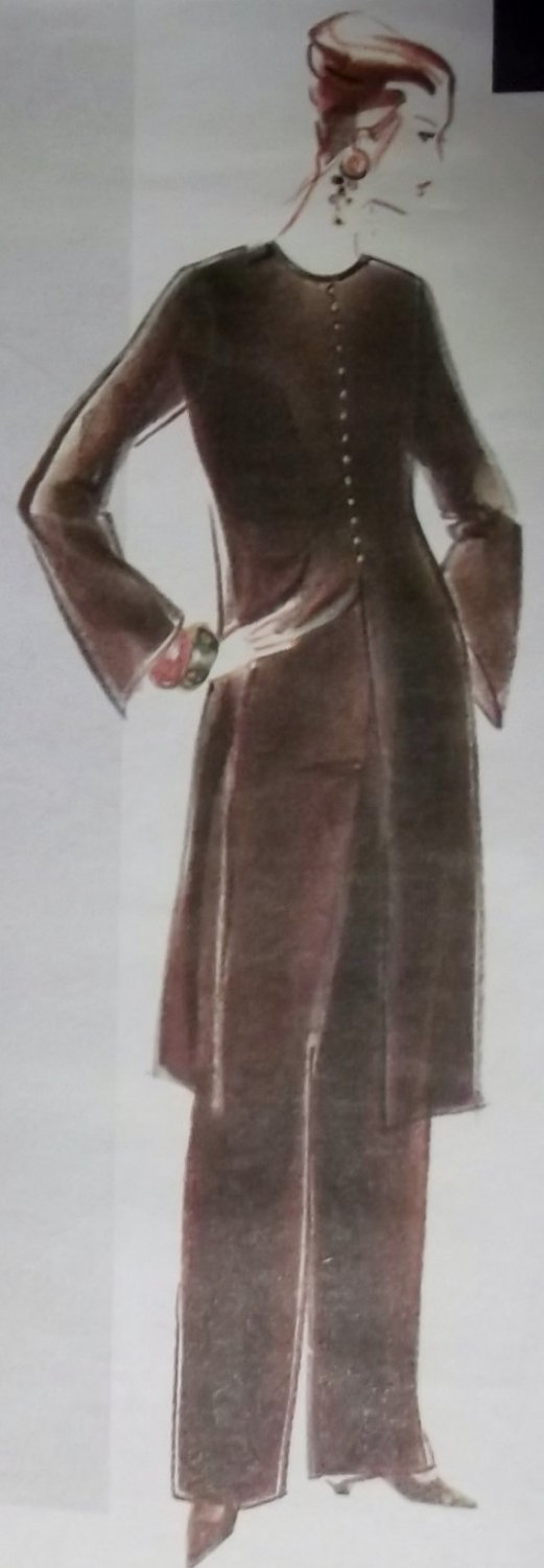 Attitudes Designer Badgley Mischka Tunic, Pants Vogue 1282 Pattern, Size 8 10 12. Uncut