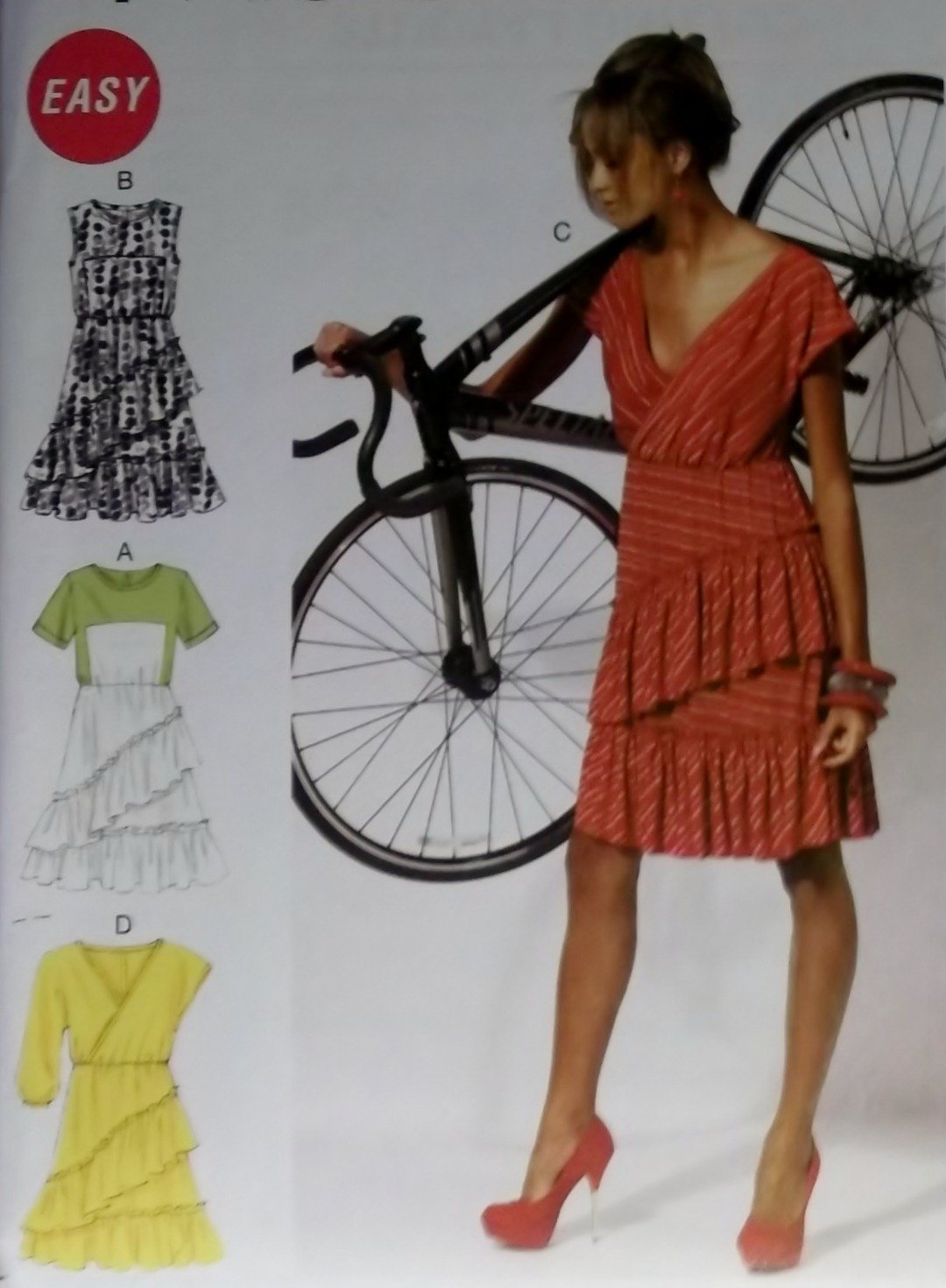 Easy McCalls M6694 Sewing Pattern, Misses' Dress, Size 6 8 10 12 14, UNCUT