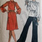 Vintage Sewing Pattern Vogue 9029 Misses Gathered at Shoulders Blouse Tunic Top Dress Size 10