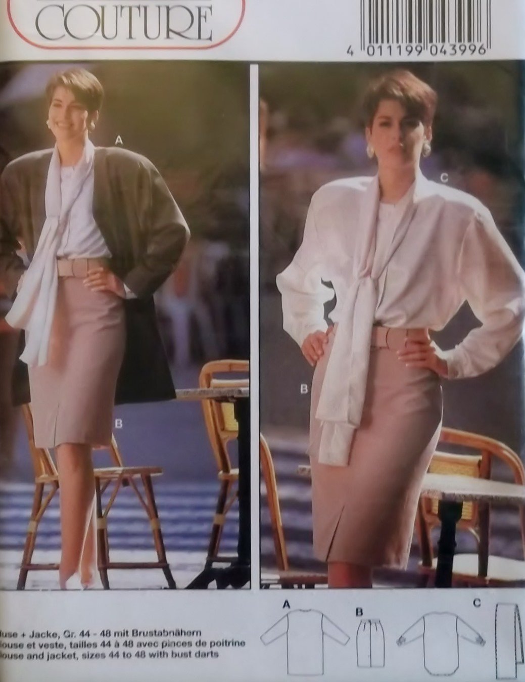 Burda 4399 Sewing Pattern Blouse Jacket Skirt ,  Plus Size  12 14 16 18 20 22, Sealed