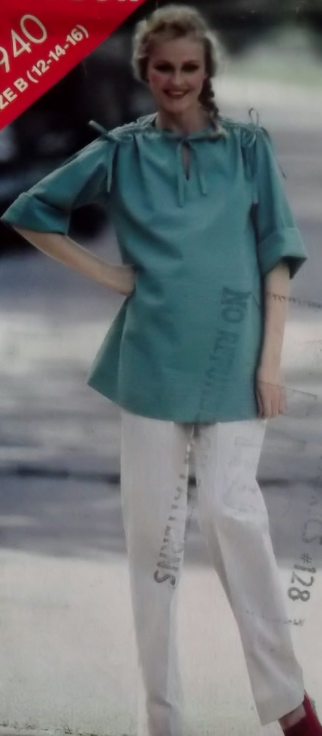 Butterick 6940 Patterns Misses' Maternity Top & Pants, Sizes 12, 14, 16, UNCUT