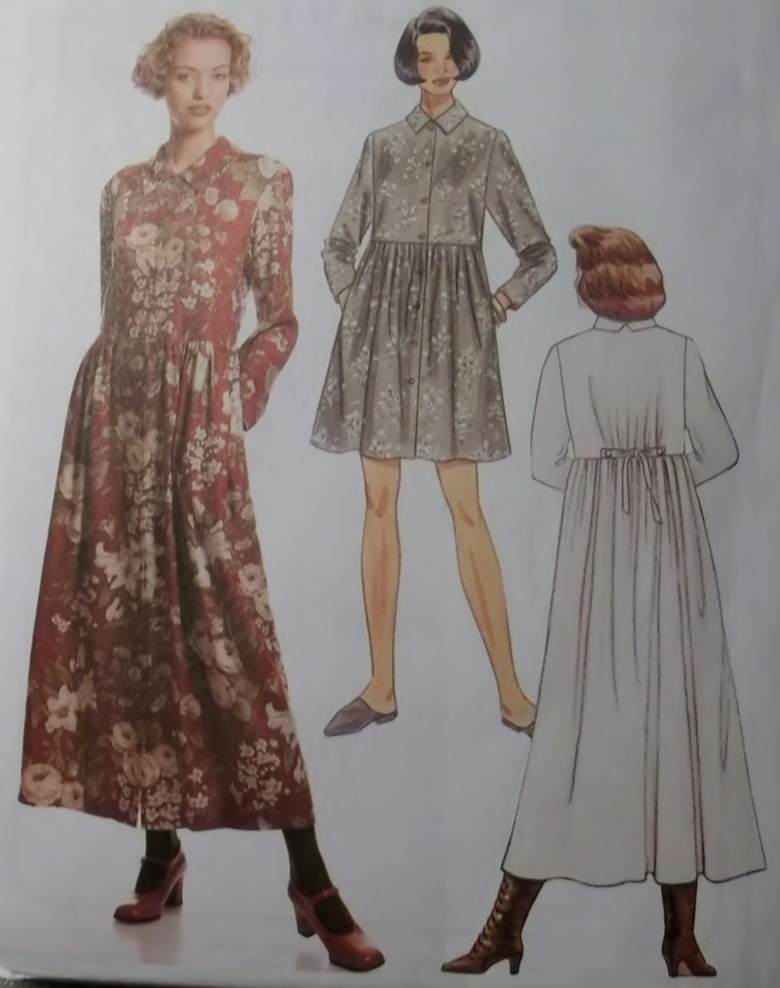 Easy Misses Wrap Dress in 2 lengths McCalls 7913 Pattern, Size 10 12 14, Uncut