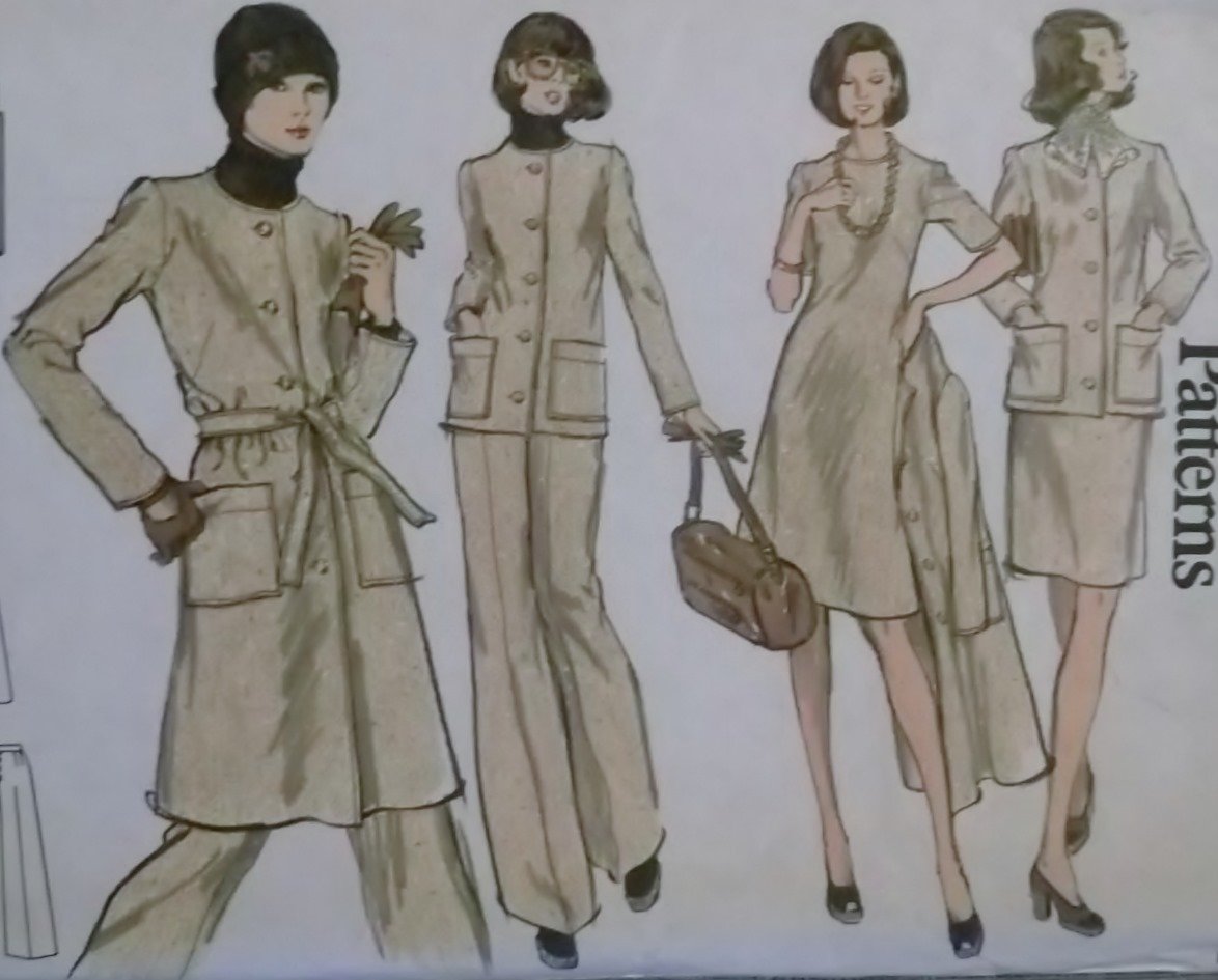 Vintage Easy Misses Jacket, Dress, Skirt and Pants Vogue 8659 Pattern, Size 14 Uncut