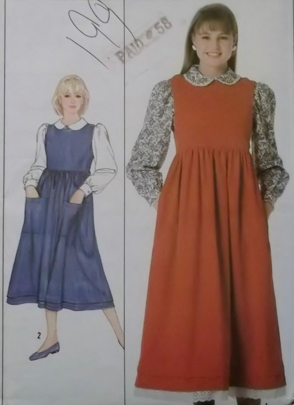 Misses or Petite Jumper & Blouse Simplicity 9312 Pattern, Size 8 to 14, Uncut