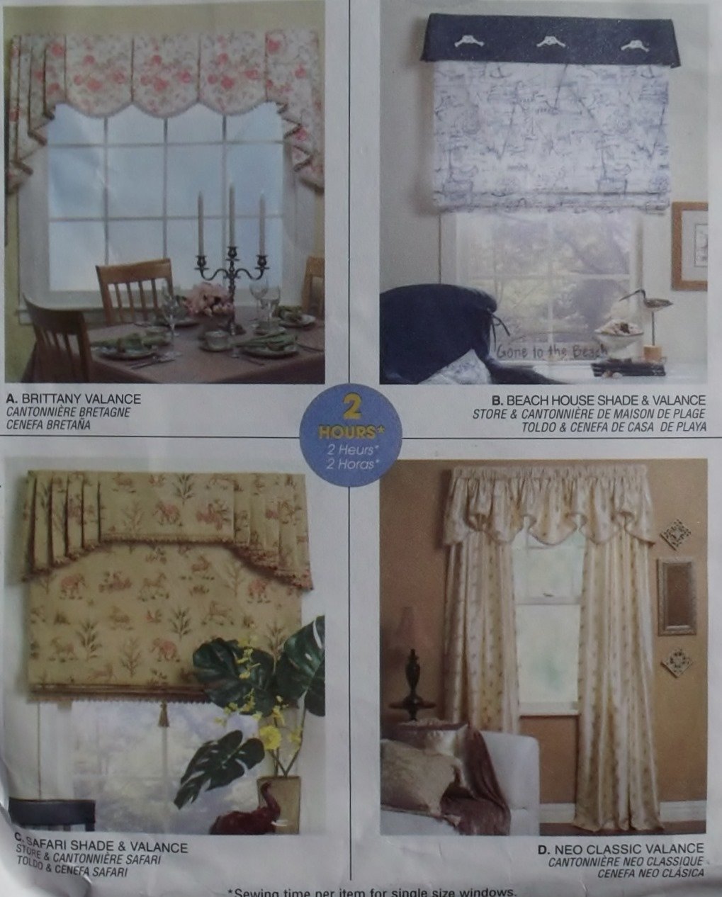 Home Dec in a sec, Valances and Shade McCalls M 4536 Patterns, Uncut