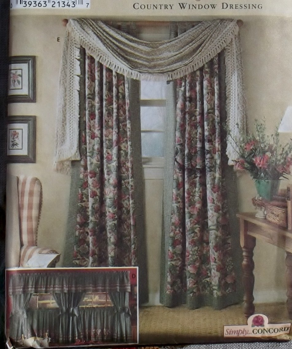Country Window Dressing Simplicity 8052 Patterns, Uncut