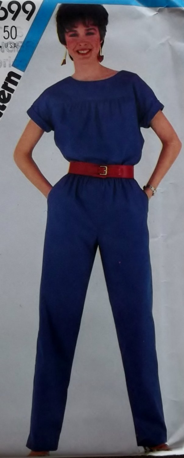 Vintage Extra Sure Simplicity 5699 Misses Jumpsuit Pattern, Sz 10, 12, 14, Uncut
