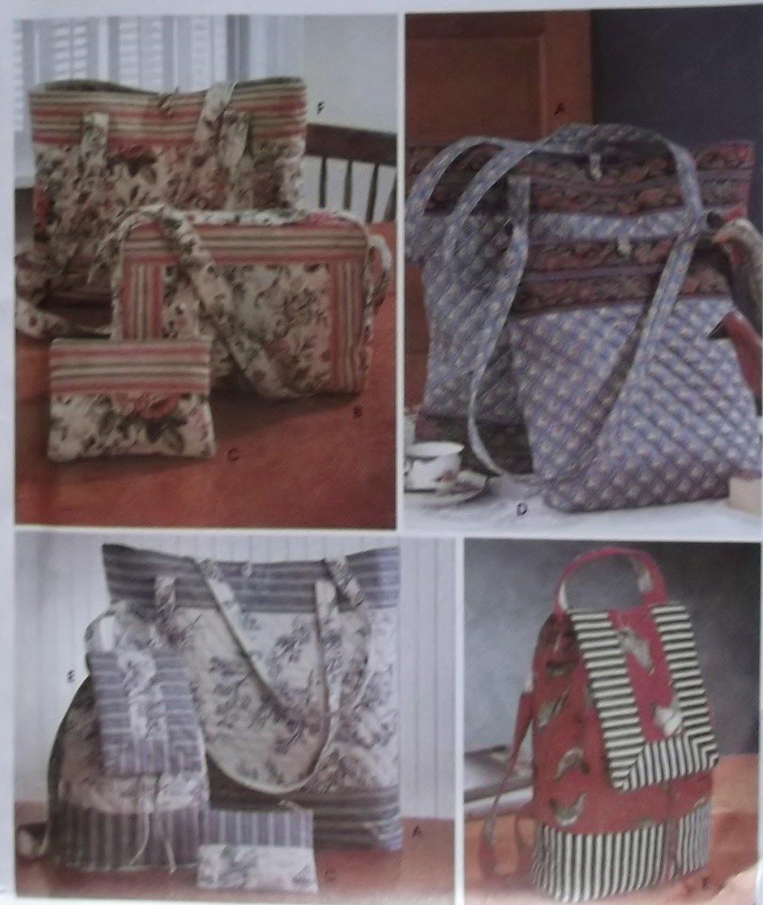 Simplicity 9779 Sewing Pattern Tote Bag in 3 sizes, Backpack, Purse or Cosmetic Bag, Uncut