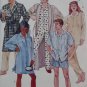 Mccalls 3979 Misses, Men, Teen Robe Nightshirt Pajamas Pattern, Size Med, UNCUT