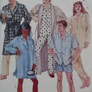 Mccalls 3979 Misses, Men, Teen Robe Nightshirt Pajamas Pattern, Size Large, UNCUT