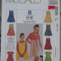 McCalls 8626 Pattern, Girls high waisted Dress, Sizes 2, 3, 4, UNCUT