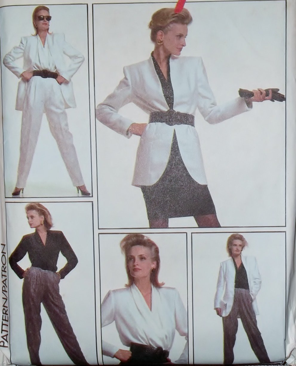 Misses Lined Jacket, Blouse, Skirt & Trousers Style 1228 Pattern Size 12, Bust 34, Uncut