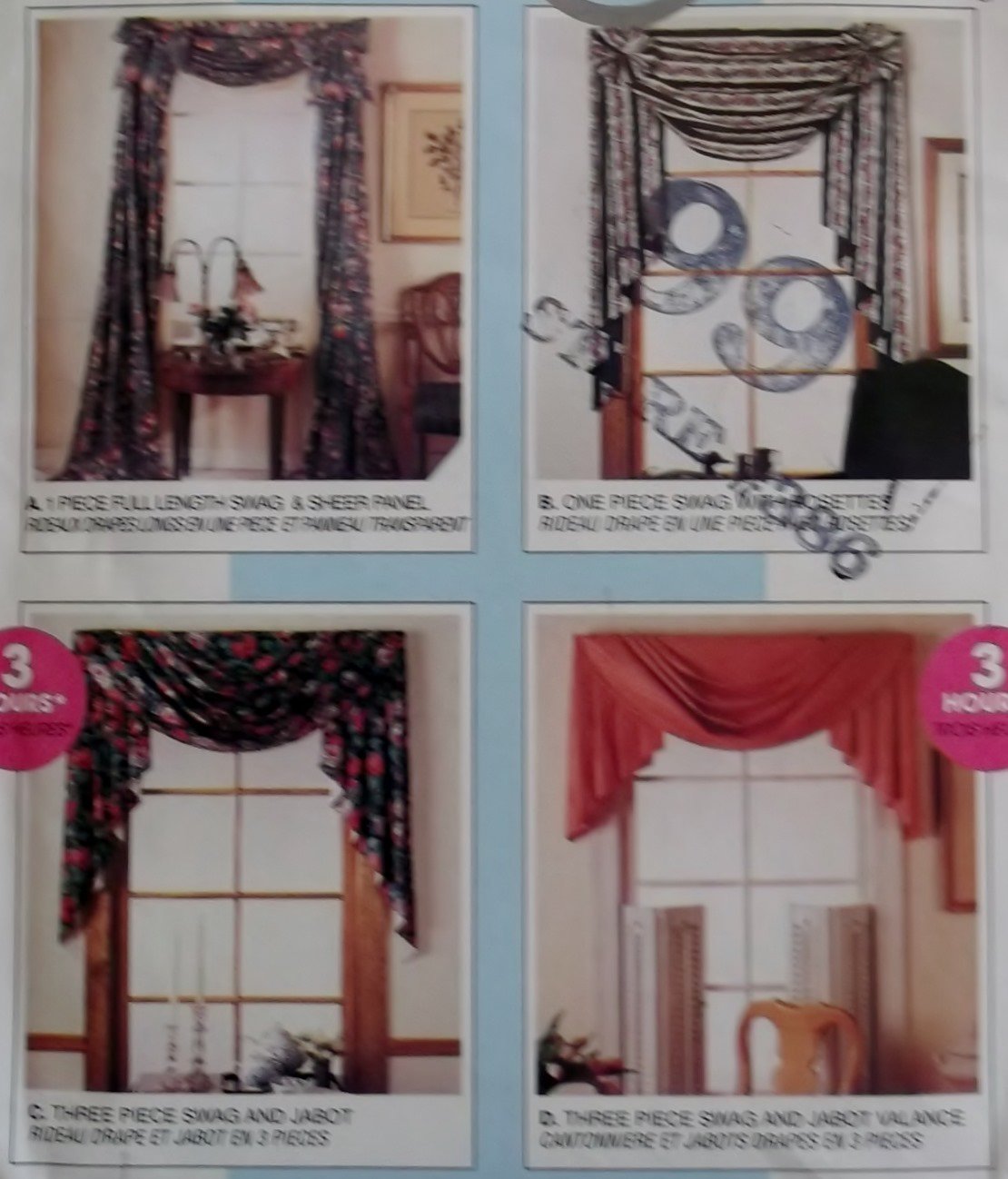 Home Dec in a sec, Swags, Panel and Valance McCalls 781 Patterns, Uncut