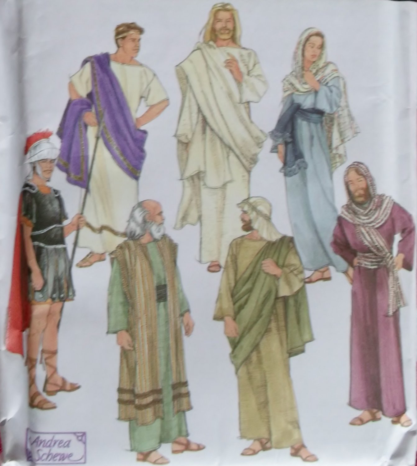 Adult Biblical Passion Play Costumes And Helmet Simplicity 8108 Pattern Plus Sz Xs To Xl Uncut