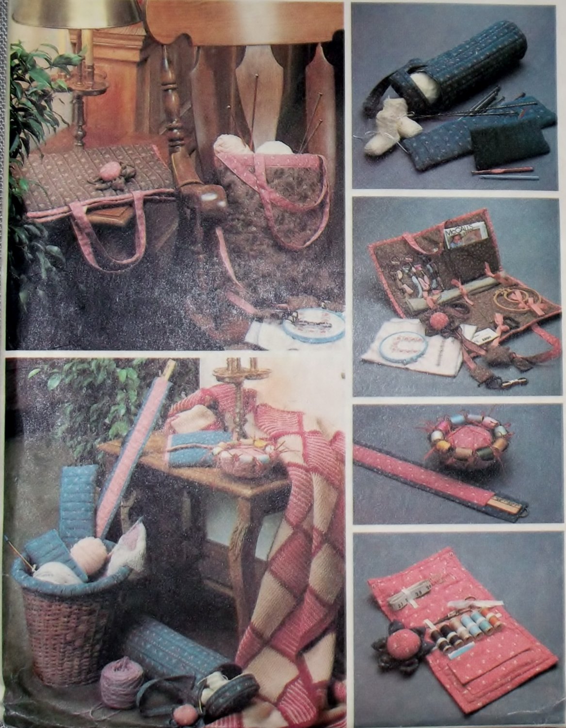 McCall's 8294 Project Tote, Organizer Knitting Needle Scissor Cases  Yarn Holder Pattern, OS, Uncut