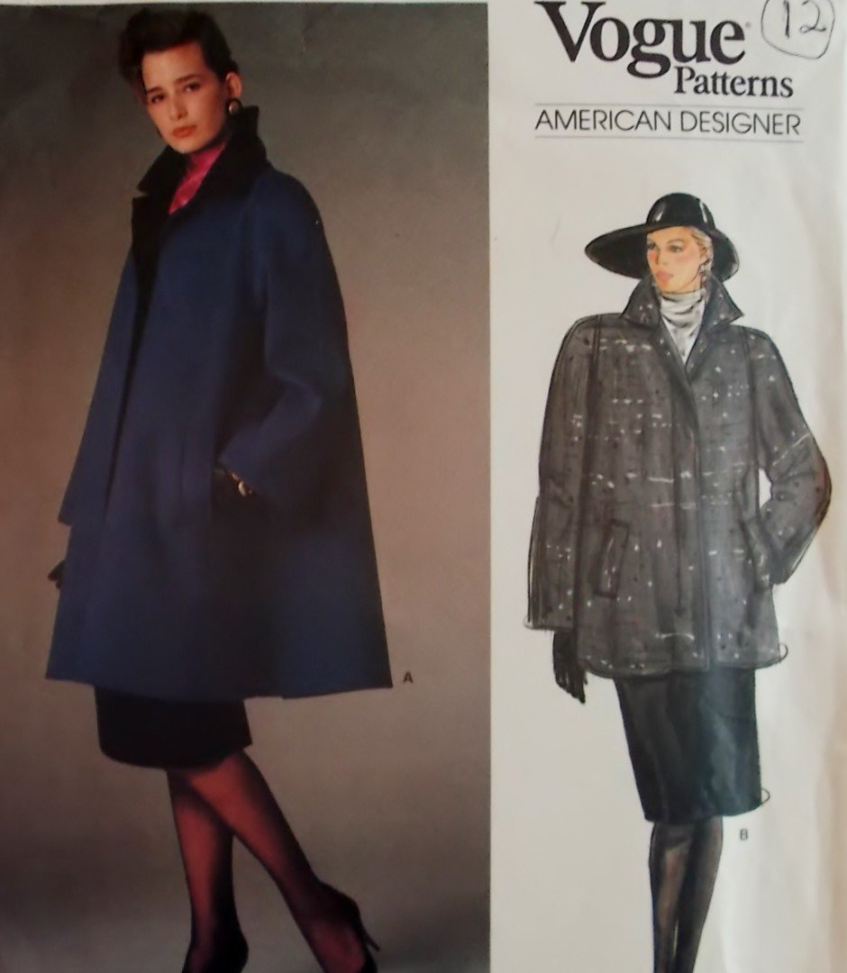 Vogue 1434 Oscar de la Renta Designer Misses' Coat Pattern, Size 12 ...