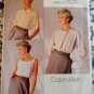 Vogue 1860 Calvin Klein Design Misses' Top & Blouse Pattern, Size 12, Bust 34, Uncut
