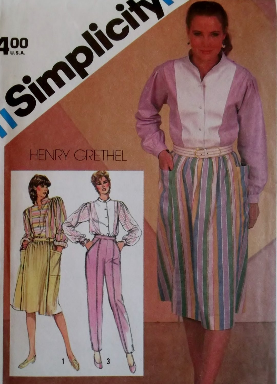 Simplicity 5832 Henry Grethel Design Misses' Pants, Tucked Skirt, Shirt  Pattern,  Size 12, UNCUT