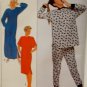 Misses' Nightgown or Nightshirt & Pajamas Simplicity 9354 Pattern, Plus Size XL 22/24, Uncut