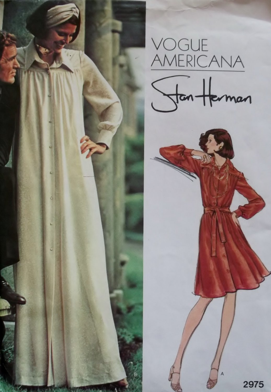 Stan Herman Design Misses' Dress Vogue 2975 Pattern, Size 12 UNCUT