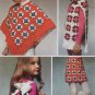 Vintage 70s Simplicity 9742 Crochet poncho, skirt, scarf, bag & hat Instructions