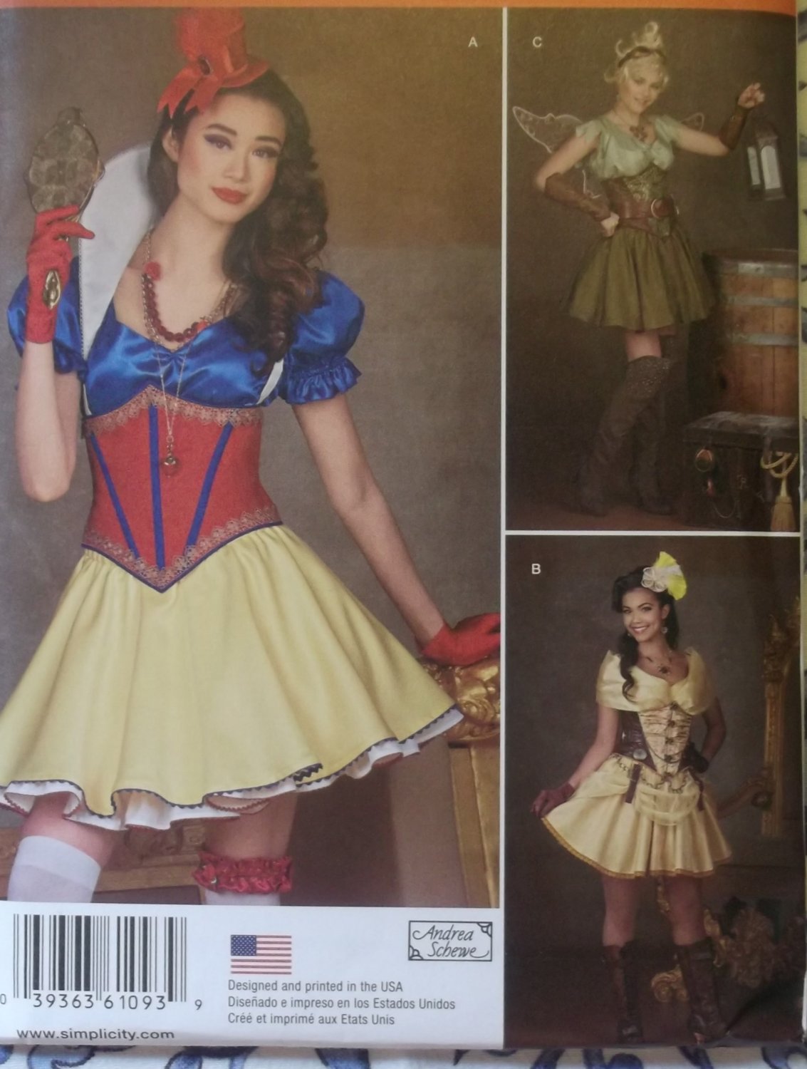 Misses' Cosplay Costumes Simplicity 1093 Pattern, Size 6 to 14, UNCUT
