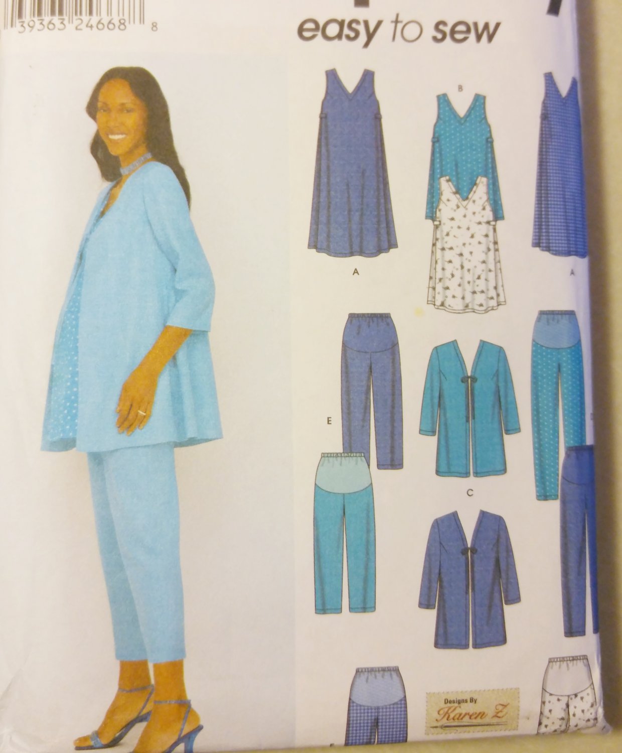 Misses Maternity Wardrobe Simplicity 9580 Pattern, Size 8 to 14, Uncut