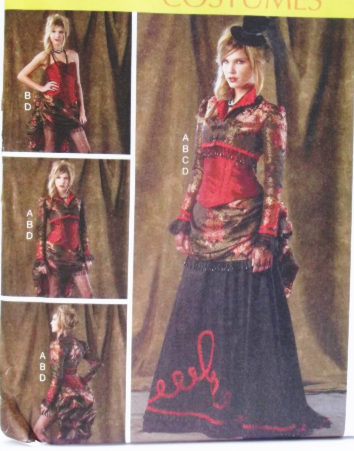 Women's Bolero, Corset, Skirt and Pick-up Overskirt McCalls M6911 Pattern, Size 14 To 22, Uncut