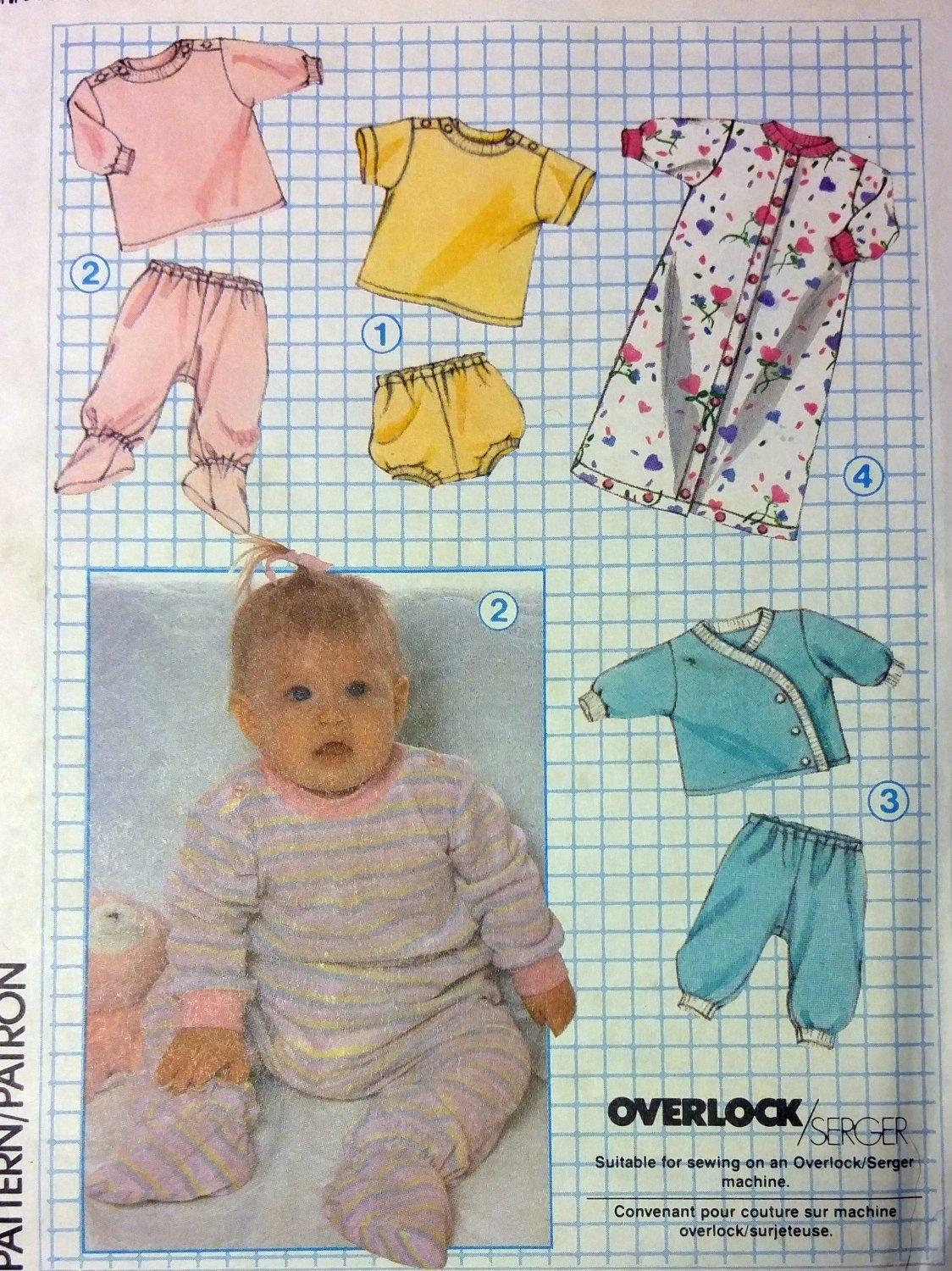 Vintage Simplicity 8968, Babies  Knit wardrobe Pattern, Size 6 mo UNCUT  FFs