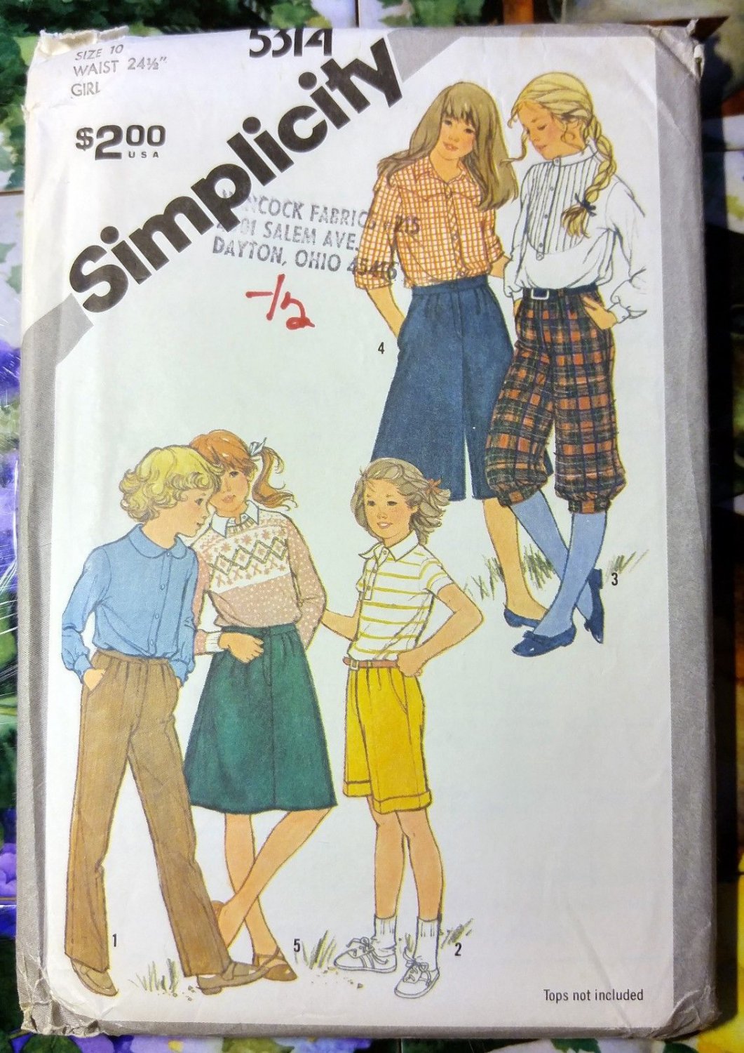 Girls Pants Knickers Bermudas Culottes * Uncut Simplicity 5314 pattern Size 10