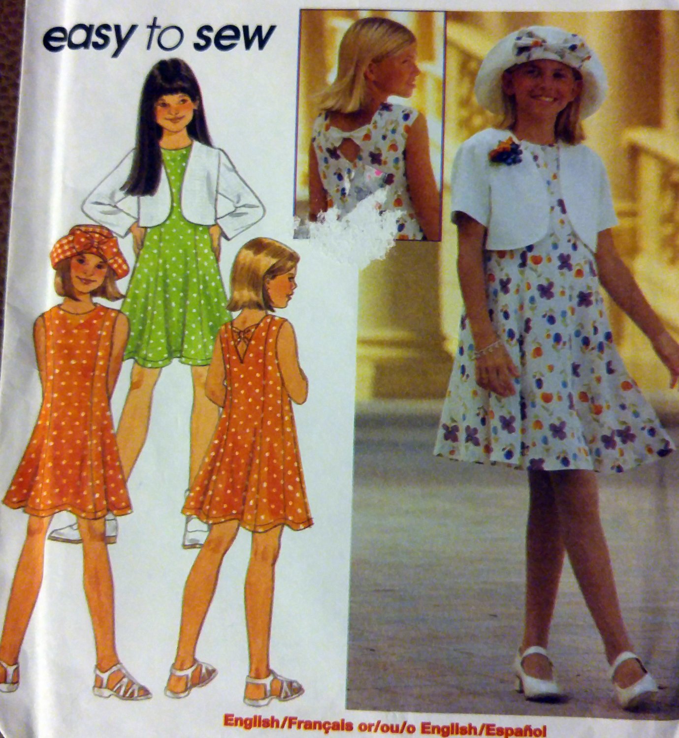 OOP Simplicity 8168 Pattern, Easy Girls Dress,  Size 7 8 10, Uncut FF