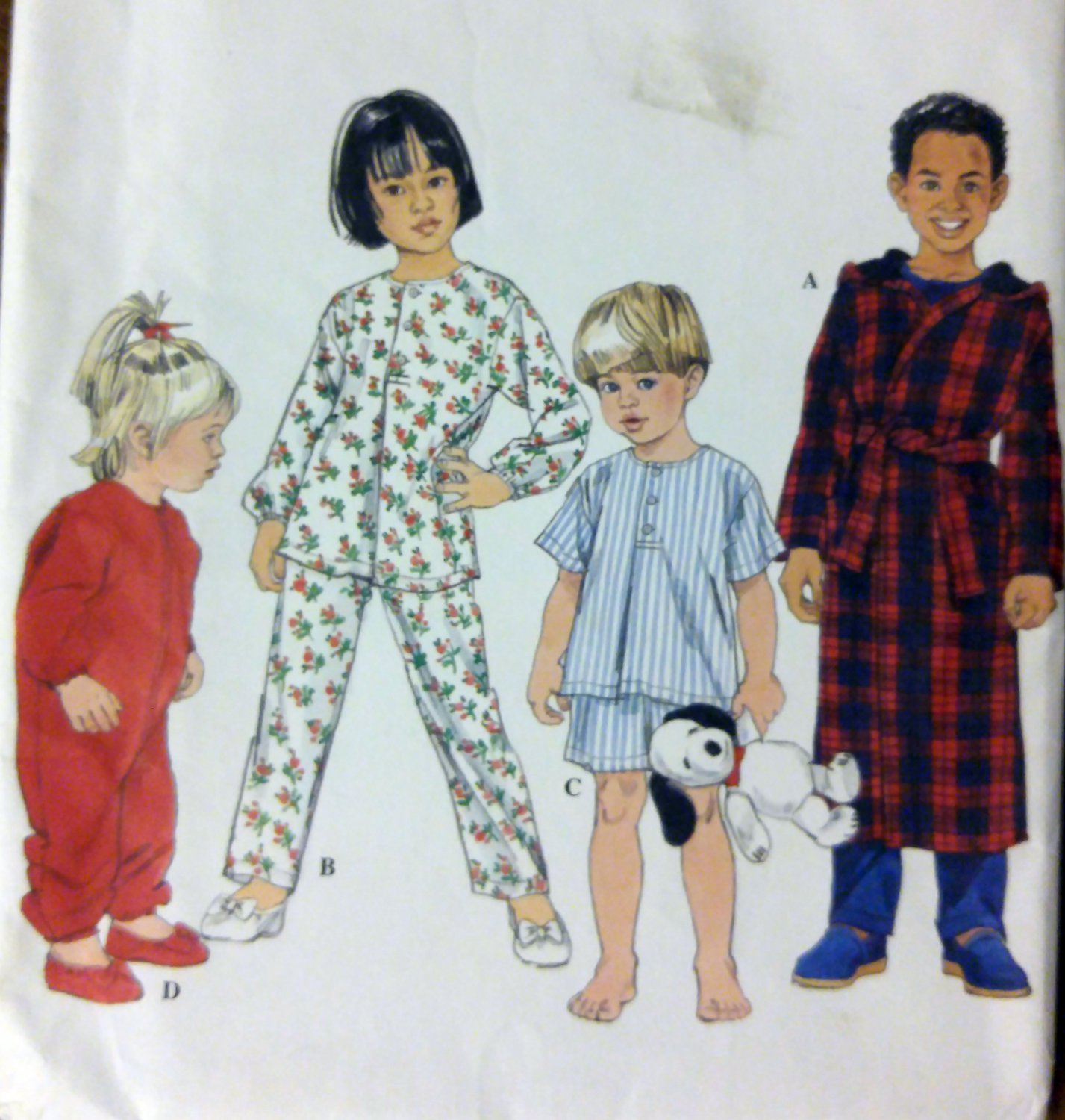 Simplicity 8493 Pattern Child's Sleepwear SizeBB 3,4,5,6, Uncut