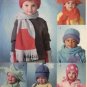 Infant Toddler Hats Scarfs Mittens McCall's M4682 Pattern, Size XS to Large, Uncut